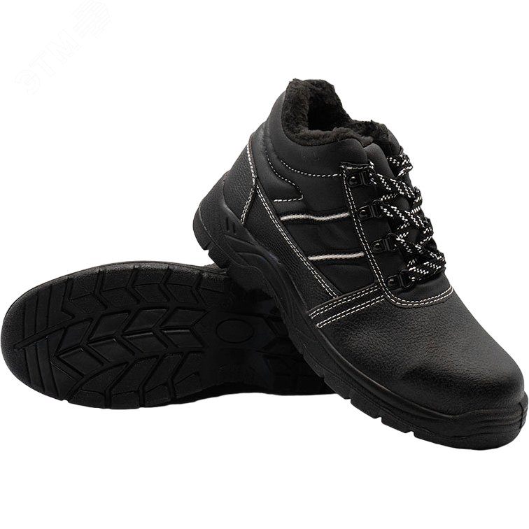 Изображение товара Мужские зимние ботинки Аскет SJ949-ST-W из искусственной кожи черные