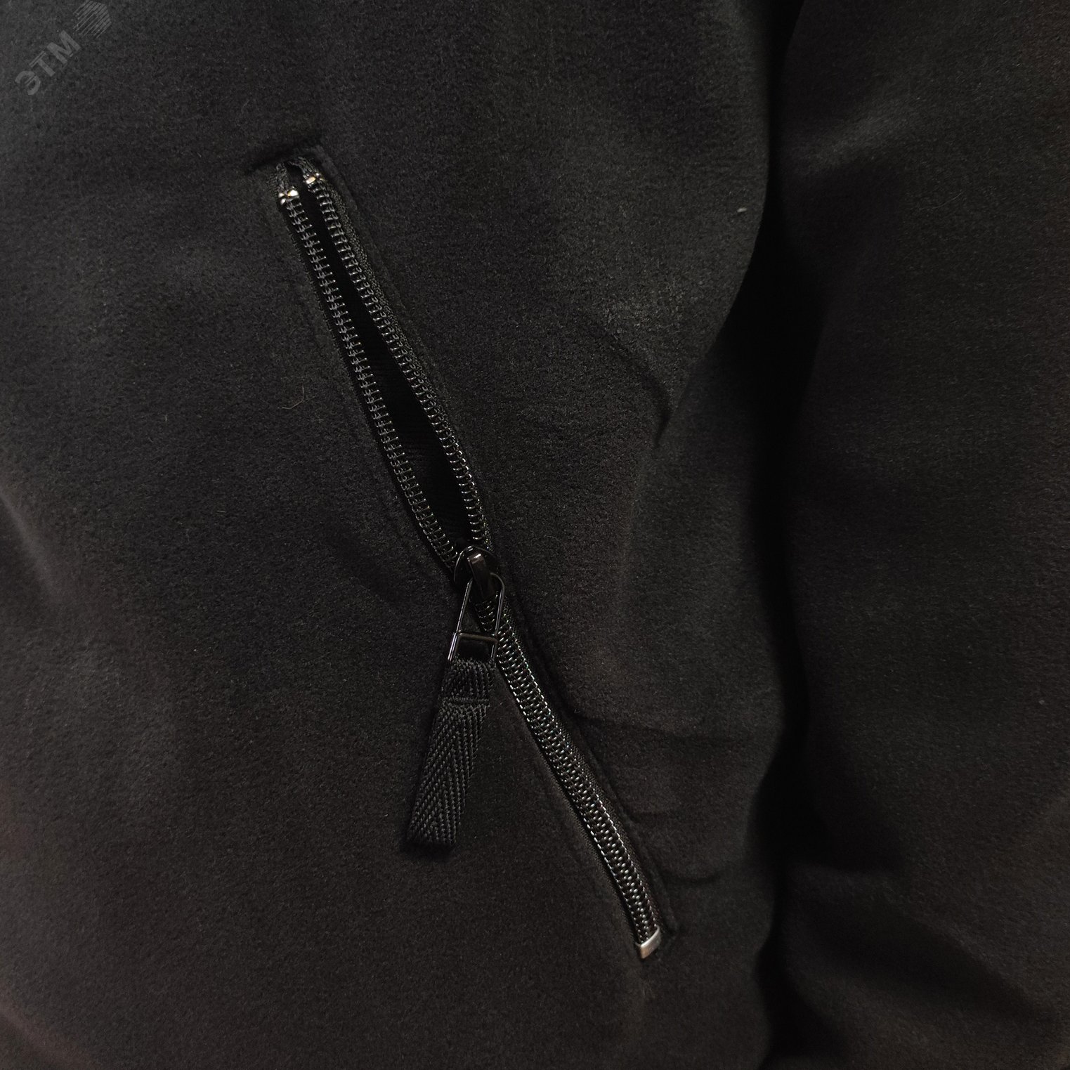 Куртка флисовая арт. JF-01 на молнии цв. чёрный 60-62 р. 2ХL 142300 Эталон-Спецодежда - превью 6