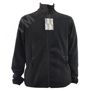Куртка флисовая арт. JF-01 на молнии цв. чёрный 44-46  р. S