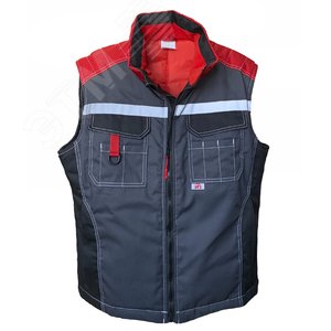 Изображение товара Жилет ФОРМУЛА утеплённый, цвет темно-серый с красным и черным, р. 52-54 104-108/170-188 (шт)