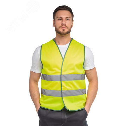 Изображение товара Жилет сигнальный арт. J02 цв. жёлтый флуоресцентный р. L 96-100/170-188 (шт)