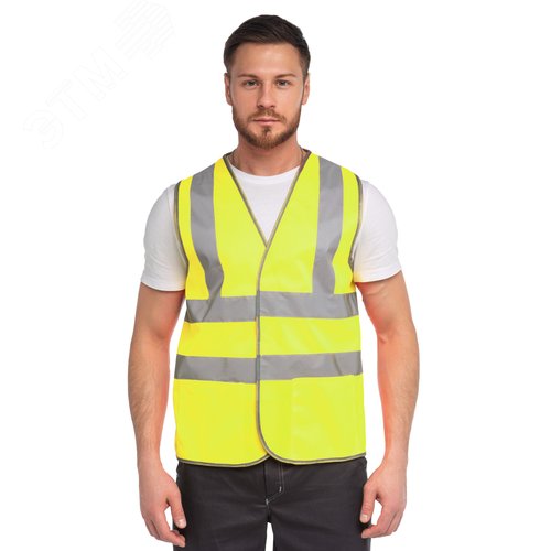 Изображение товара Жилет сигнальный арт. J04К цв. жёлтый флуоресцентный р. 2XL 112-116/170-188 (шт)
