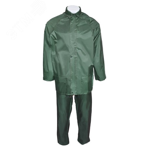 Изображение товара Костюм мужской влагозащитный арт. JS-01 цв. зелёный р. L 48-50 170-188 (шт)