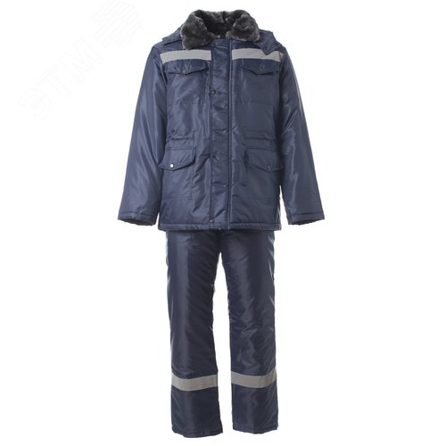 Изображение товара Костюм утеплённый мужской МАСТЕР куртка, полукомбинезон цв. т.синий, тк. Оксфорд 60-62/170-176 (шт)