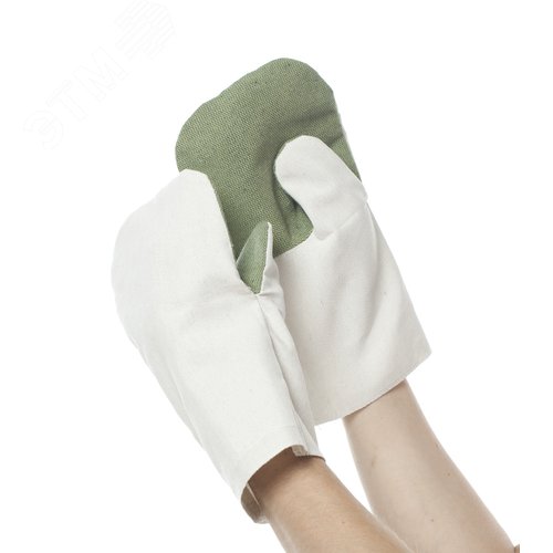 Изображение товара Рукавицы х/б с брезентовым наладонником (пара)