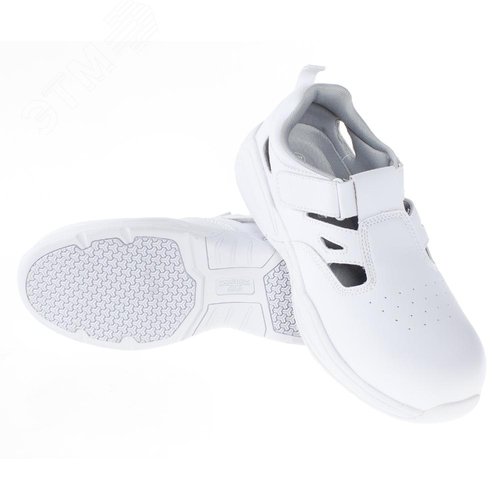 Изображение товара Туфли с перфорацией (сандалии) White GRIP PROTECTION c поликарбонатным подноском арт.19143 р.35 (пар)