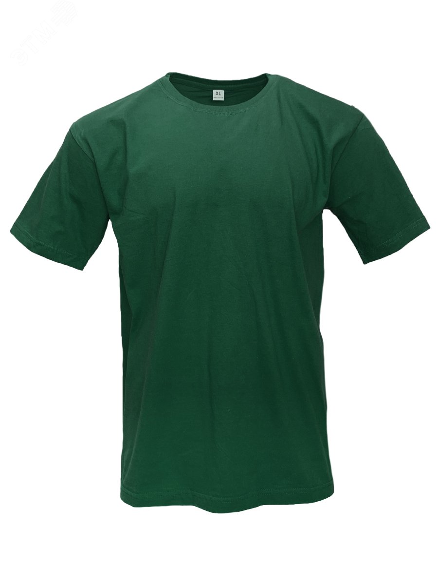 Изображение товара Футболка зелёная мужская летняя 4XL из хлопка с защитой ГОСТ 12.4.103