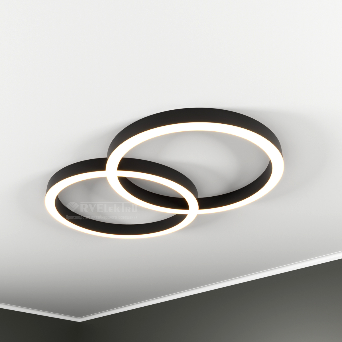 Светильник светодиодный RVE-LBX-CHAIN-2X-1788-N (Цепь из двух колец 1788х1100х70 мм 164 Вт Накладной 4000К Белый)