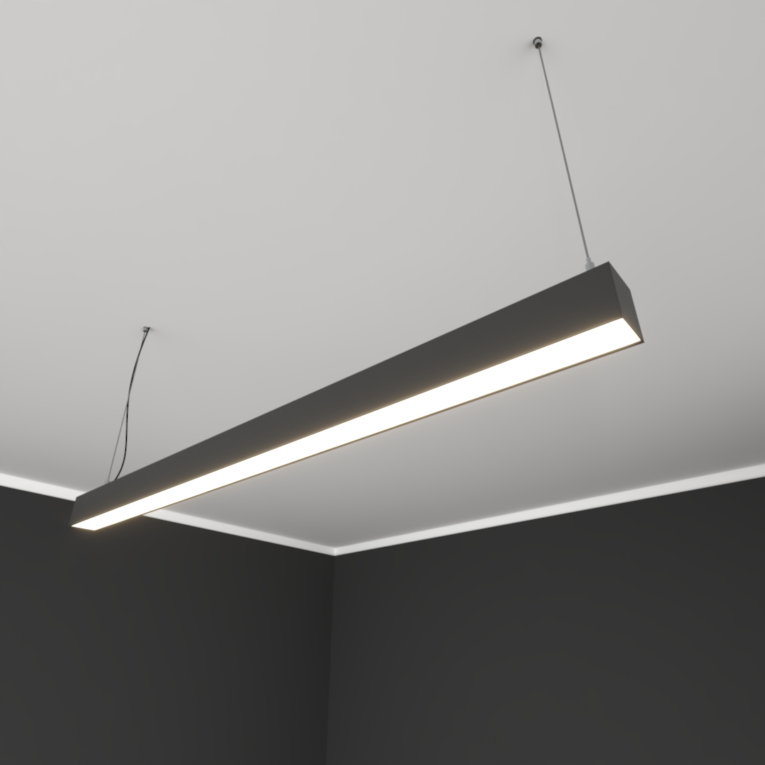 Светильник светодиодный RVE-PLS4955-1940-P (Линейный 1940х49х55мм 52Вт Подвесной 4000К Черный RAL9005)