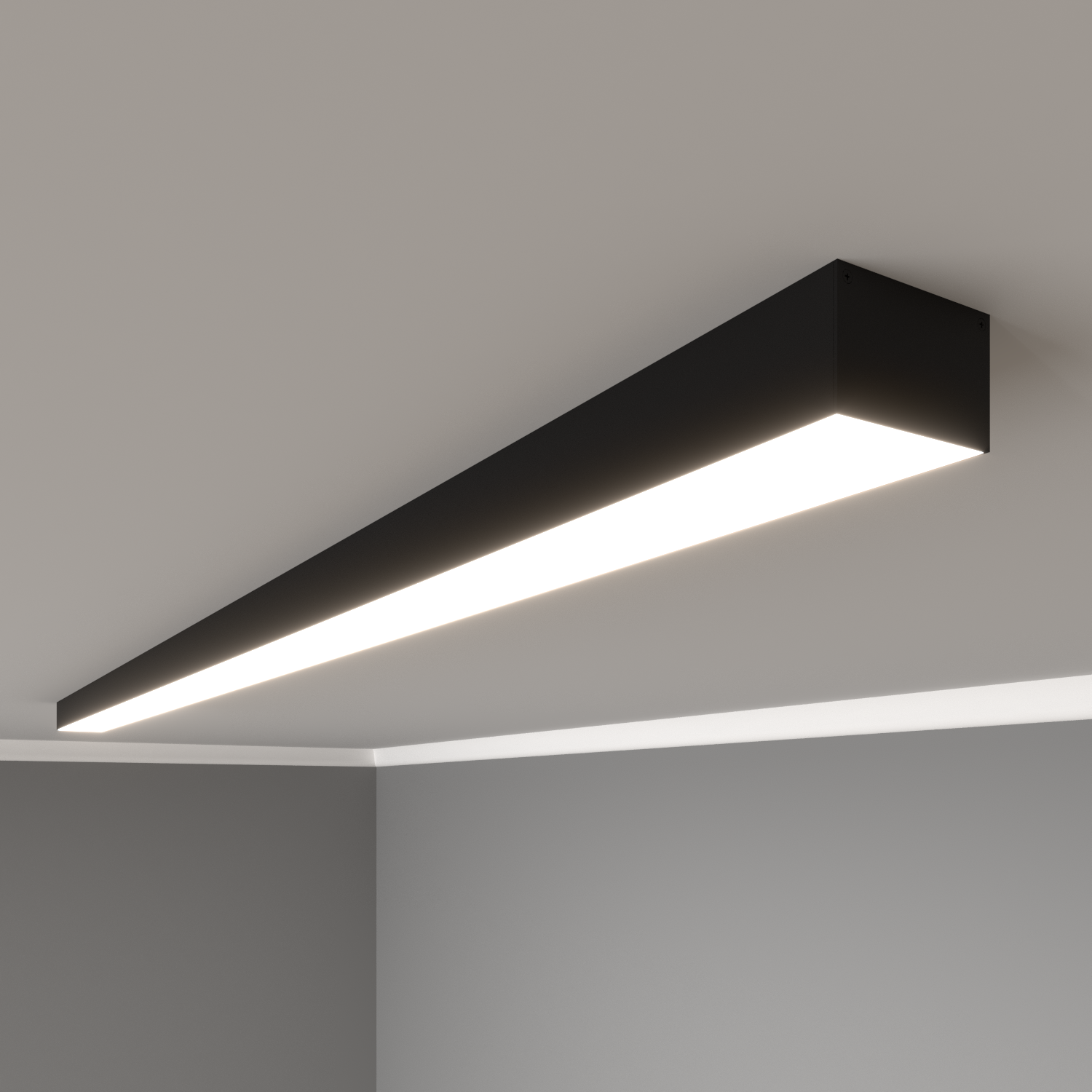 Светильник светодиодный RVE-PLS5032-1940-N (Линейный 1940х50х32мм 52Вт Накладной 4000К Серый RAL9006 МУАР)