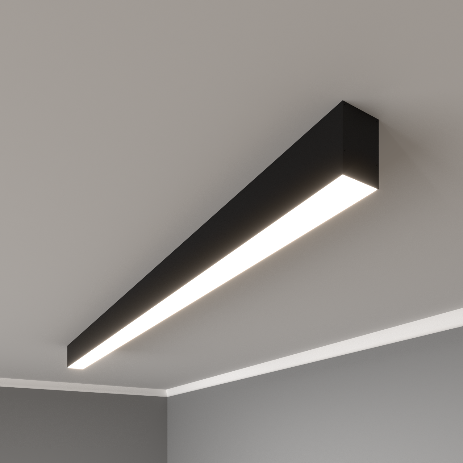 Светильник светодиодный RVE-PLS5070-500-N (Линейный 500х50х70мм 15Вт Накладной 4000К Серый RAL9006 МУАР)