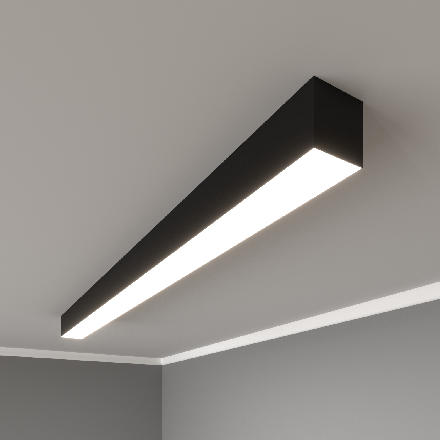 Светильник светодиодный RVE-PLS7070-500-N (Линейный 500х70х70мм 26Вт Накладной 4000К Серый RAL9006 МУАР)