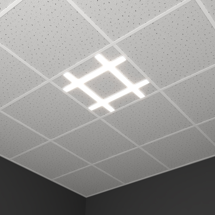 Светильник светодиодный RVE-PLS6332-ALBA-H-595-V (Хештег 595х595х32мм 32Вт Встраиваемый 4000К Белый)