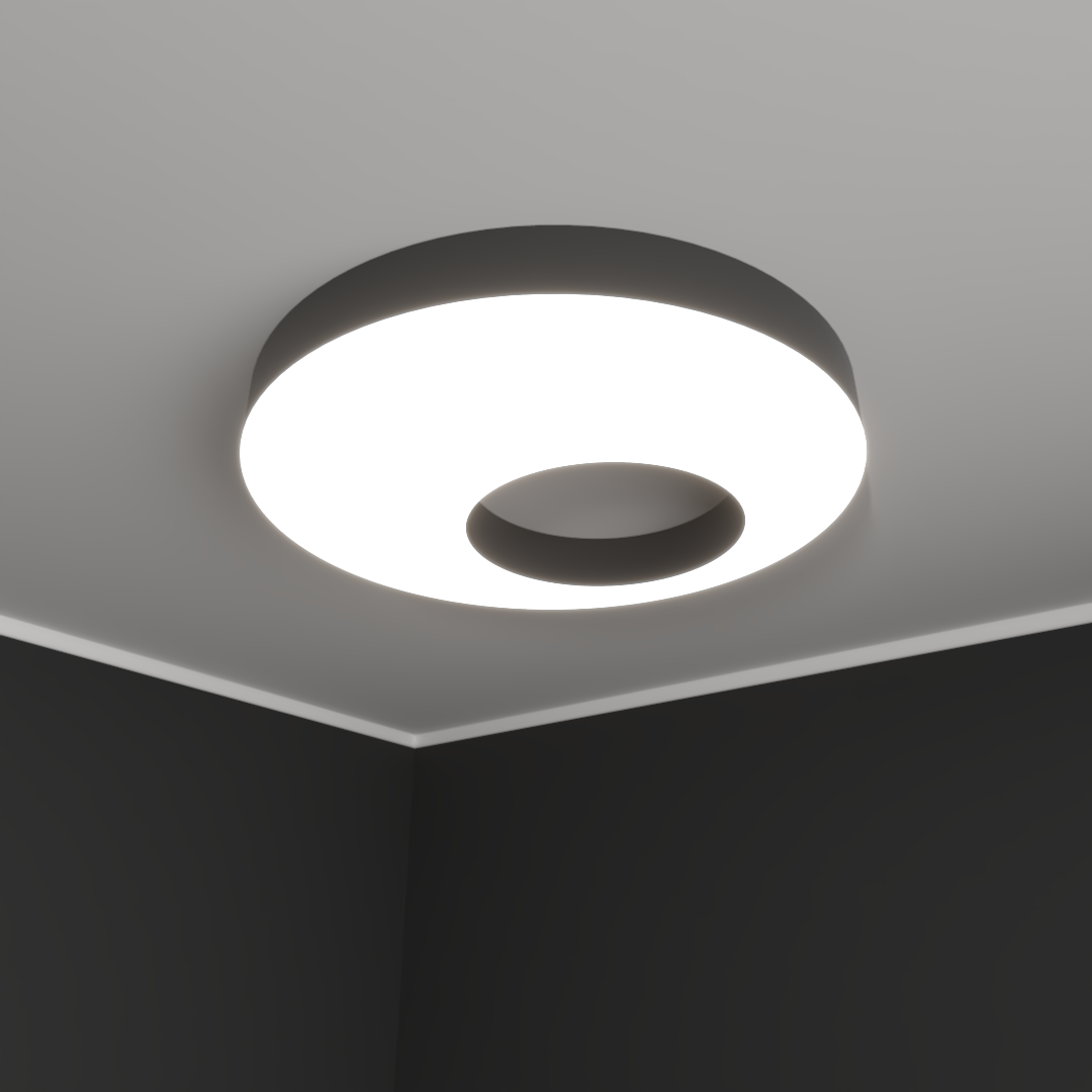 Светильник светодиодный RVE-LBX-APERTURA-600-N (Круг с отверстием 600х600х100мм 29Вт Накладной 4000К Белый)