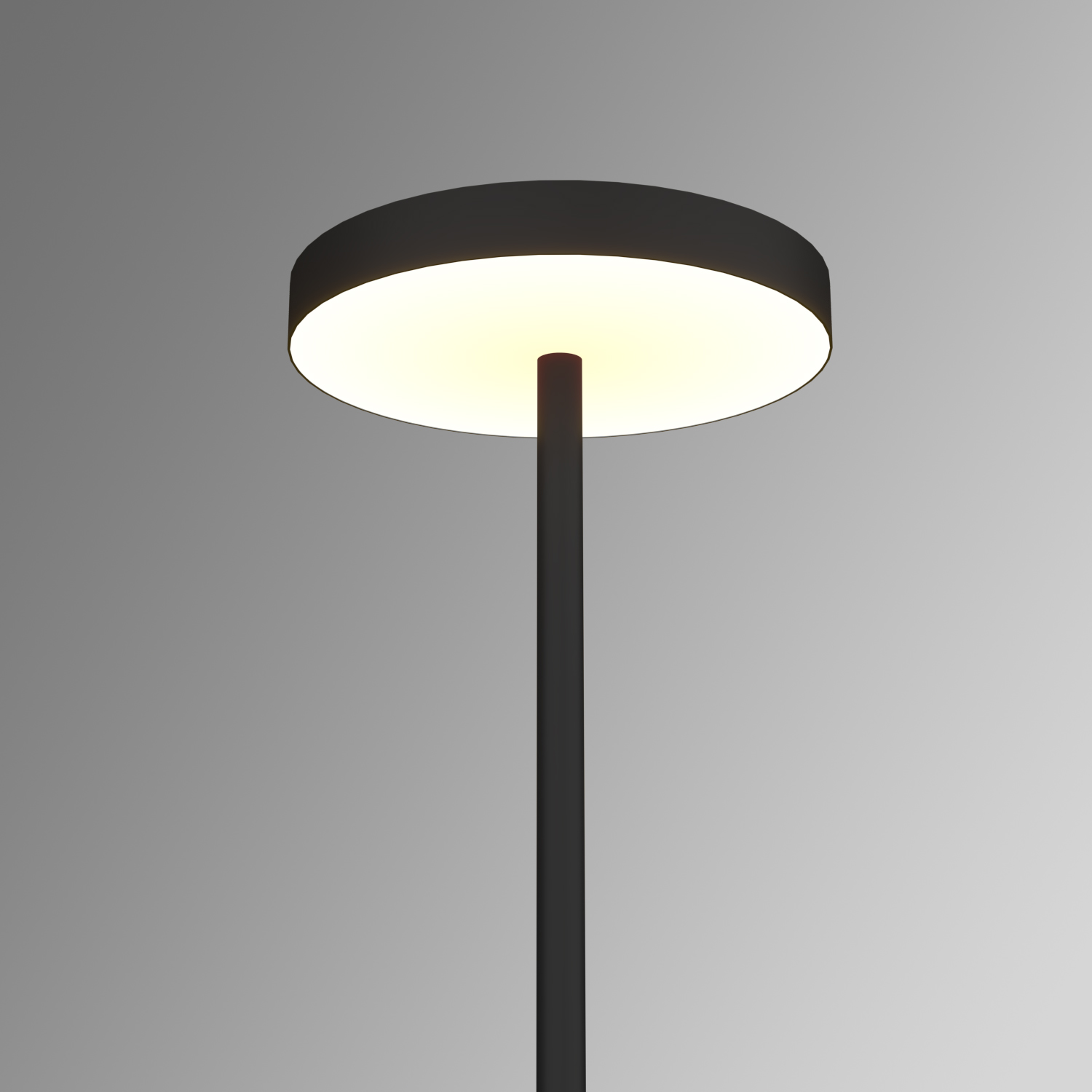 Светильник светодиодный RVE-LBX-CIELO-2150х600-T (Торшер круг 600х600х80мм Вниз 42Вт напольный 4000K стойка 2060х400мм черный)