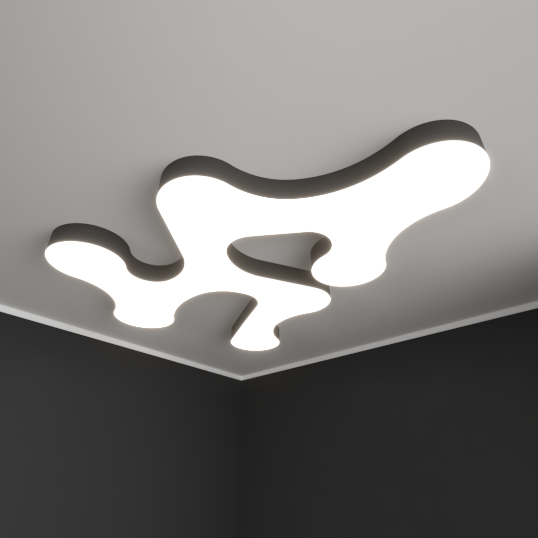 Светильник светодиодный RVE-LBX-CLOUD-2110-N (Облако 2110х1639х100мм 195Вт Накладной 4000К Белый)