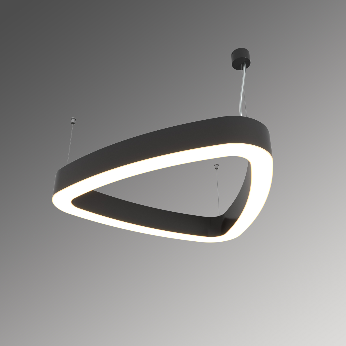 Светильник светодиодный RVE-LBX-HOLE-LITUS-700-P (Треугольник Рело закругленный с отверстием 700х665х70мм 48Вт Подвесной 4000К Белый)