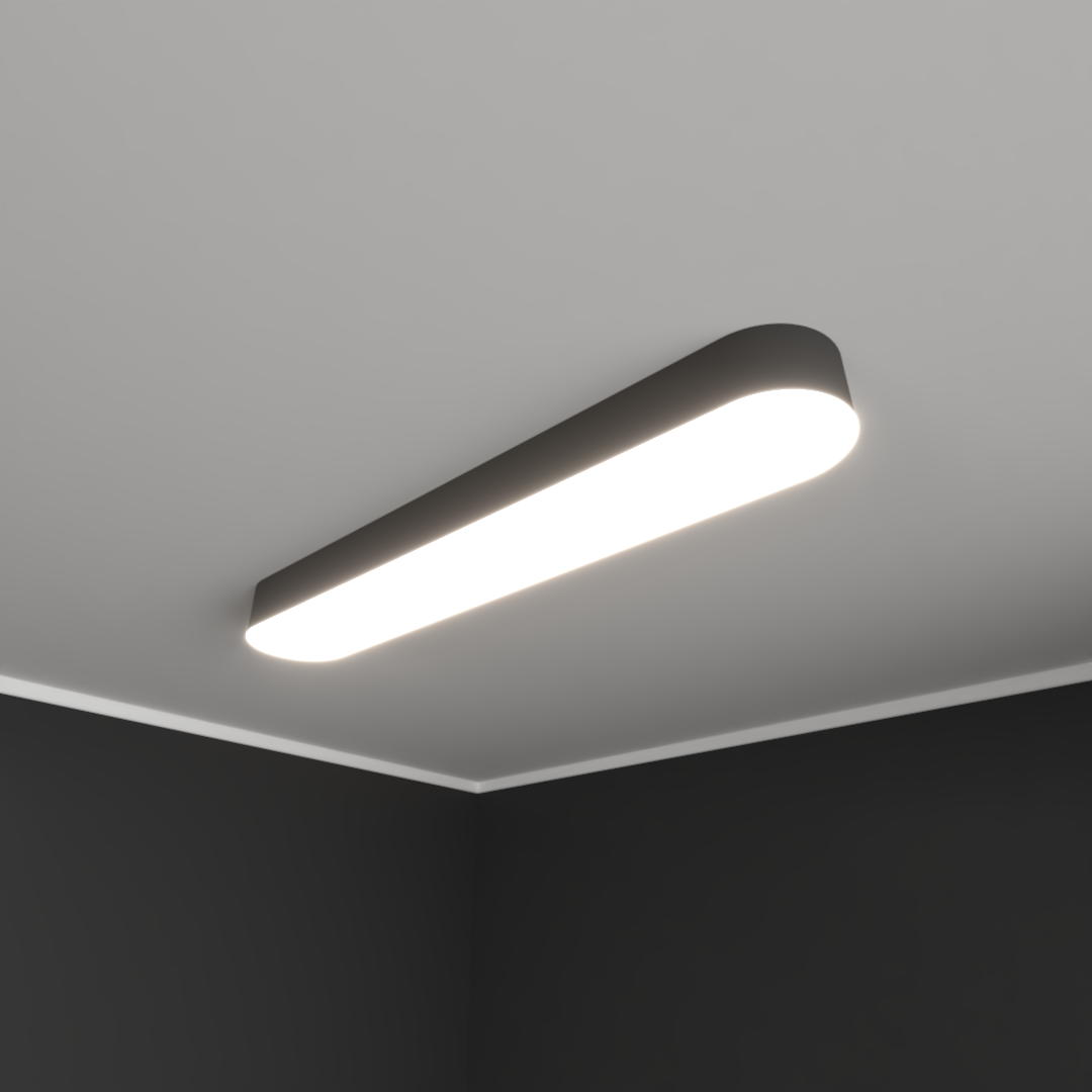 Светильник светодиодный RVE-LBX-LARGO-S-2400-N (Овал 2400х163х100 мм 59 Вт Накладной 4000К Белый)