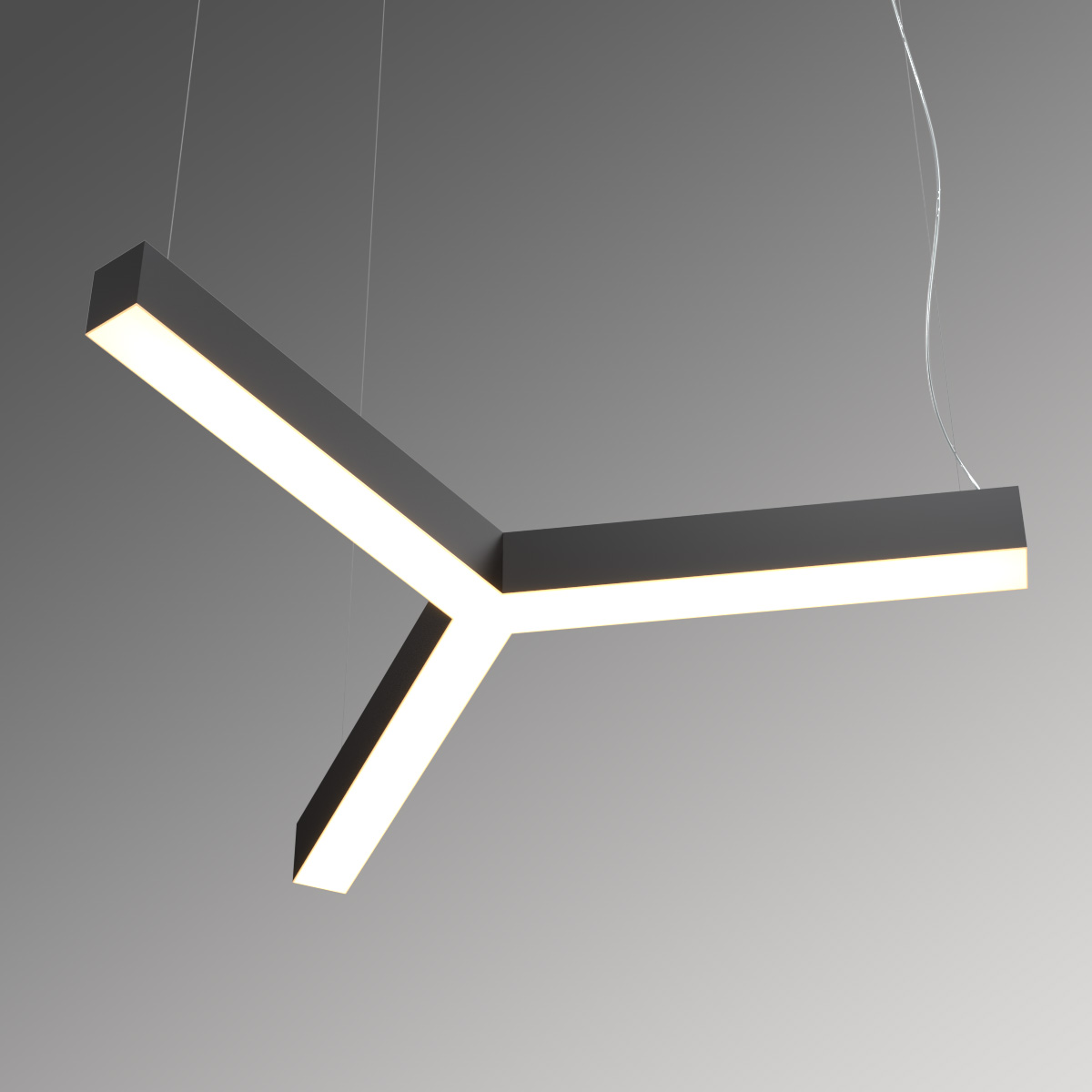 Светильник светодиодный RVE-LBX-TRINITY-1000-P (Трехлучевой крест 1000х866х100мм 40Вт Подвесной 4000К Белый)