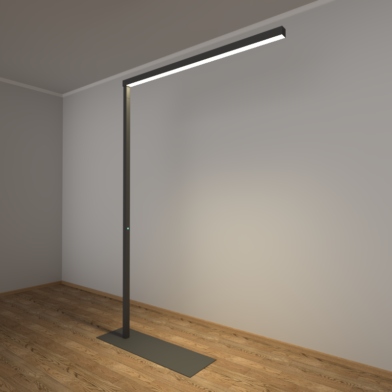 Светильник светодиодный RVE-PLS5070-STELLA-2100х1300-T-DIM (Торшер Г-обр. 2100х1300мм 50х70мм 32Вт напольный 4000K стойка 2100х800х300мм черный)