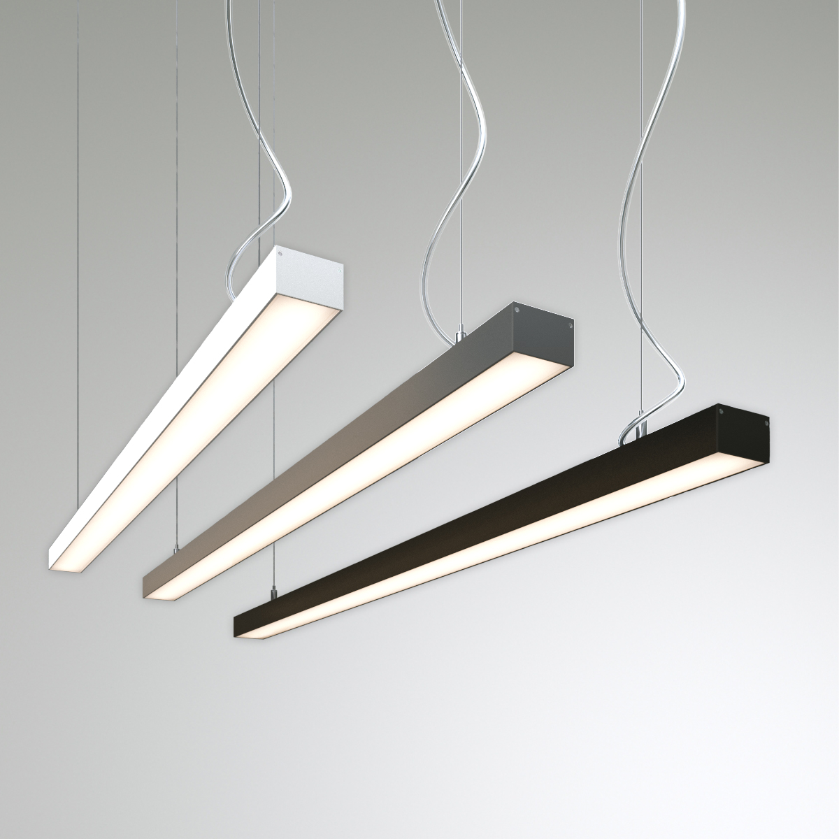 Светильник светодиодный RVE-PLS5032-1940-P (Линейный 1940х50х32мм 52Вт Подвесной 4000К Серый RAL9006 МУАР)