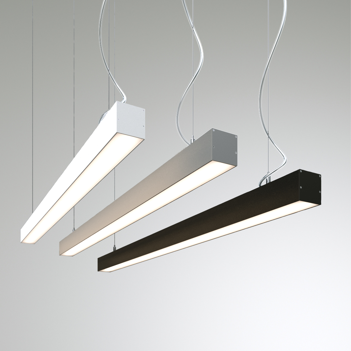 Светильник светодиодный RVE-PLS5050-1940-P (Линейный 1940х50х50мм 52Вт Подвесной 4000К Серый RAL9006 МУАР)