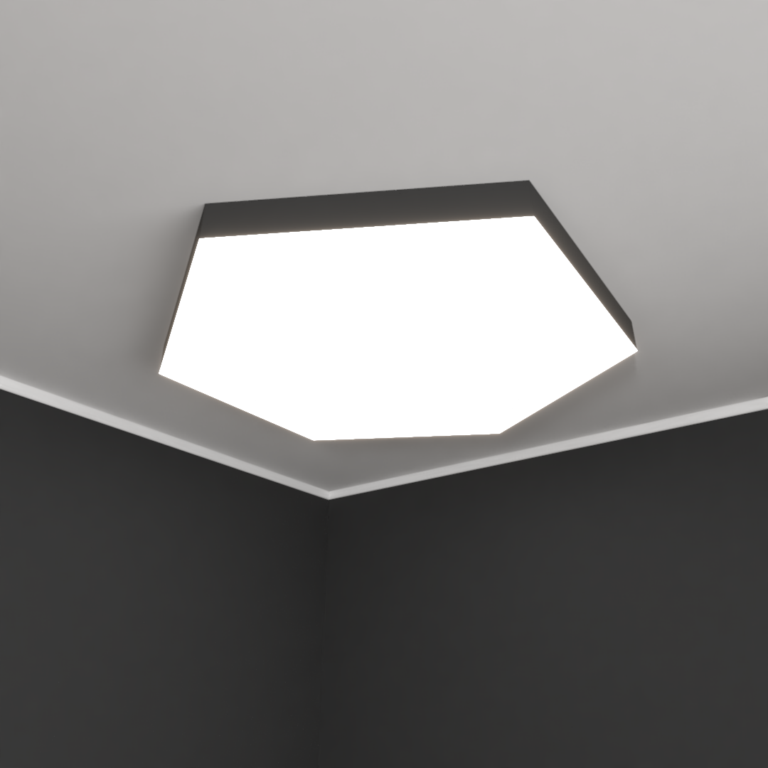 Светильник светодиодный RVE-LBX-HEXA-1600-N (Шестиугольник 1600х1385х120мм 183Вт Накладной 4000К Белый)