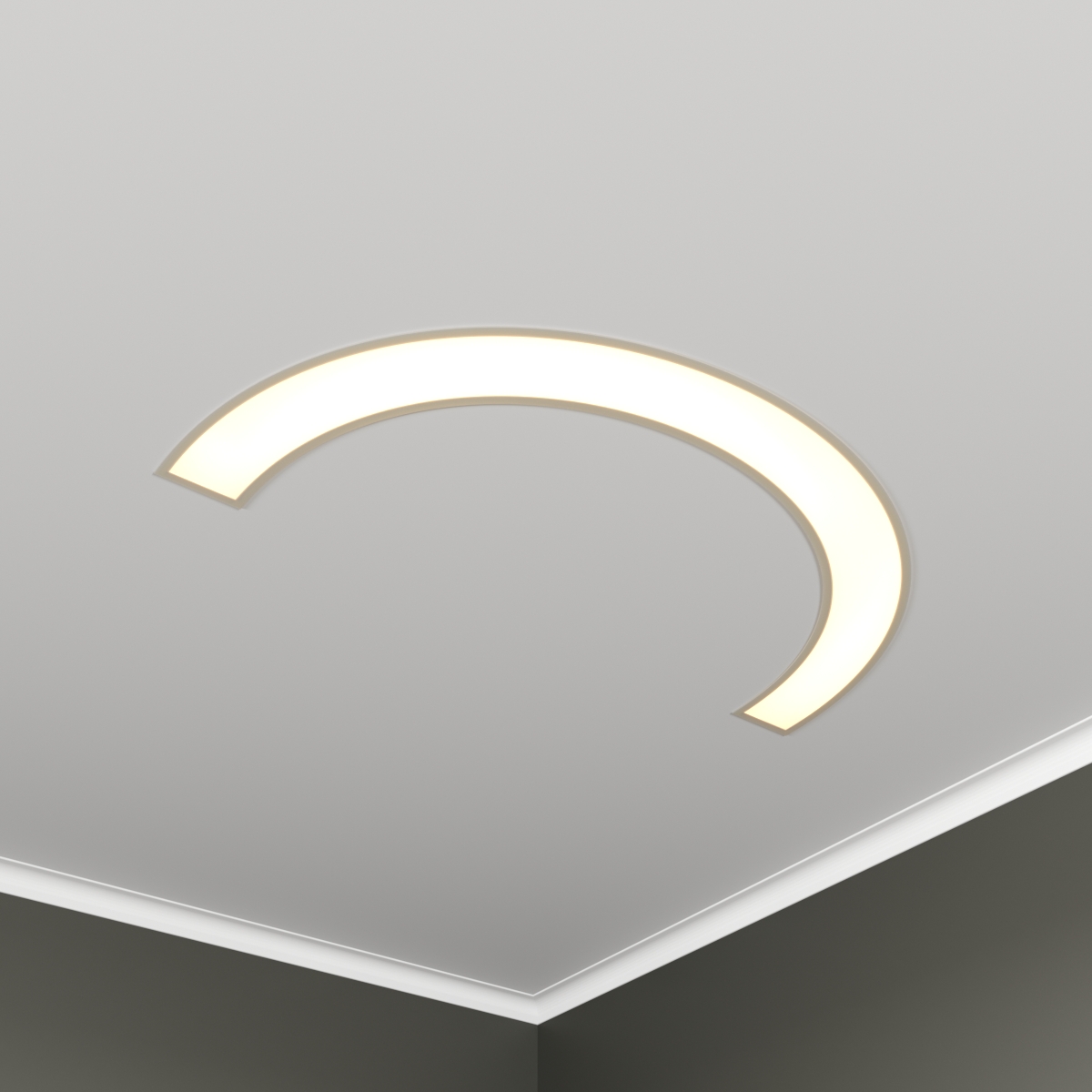 Светильник светодиодный RVE-LBX-ARCO-730-V (Полукольцо 730х380х100мм S80мм 24Вт встраиваемый 4000K Белый)