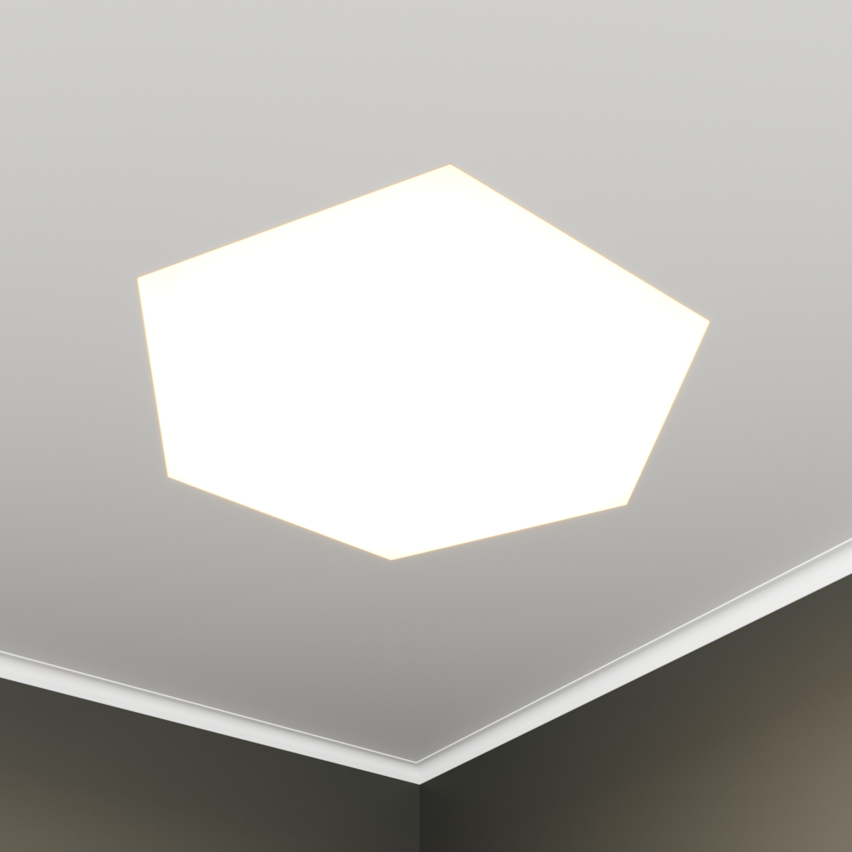 Светильник светодиодный RVE-LBX-HEXA-846-VG (Шестиугольник 846х739х110мм 62Вт встраиваемый под шпаклевку 4000K Белый)
