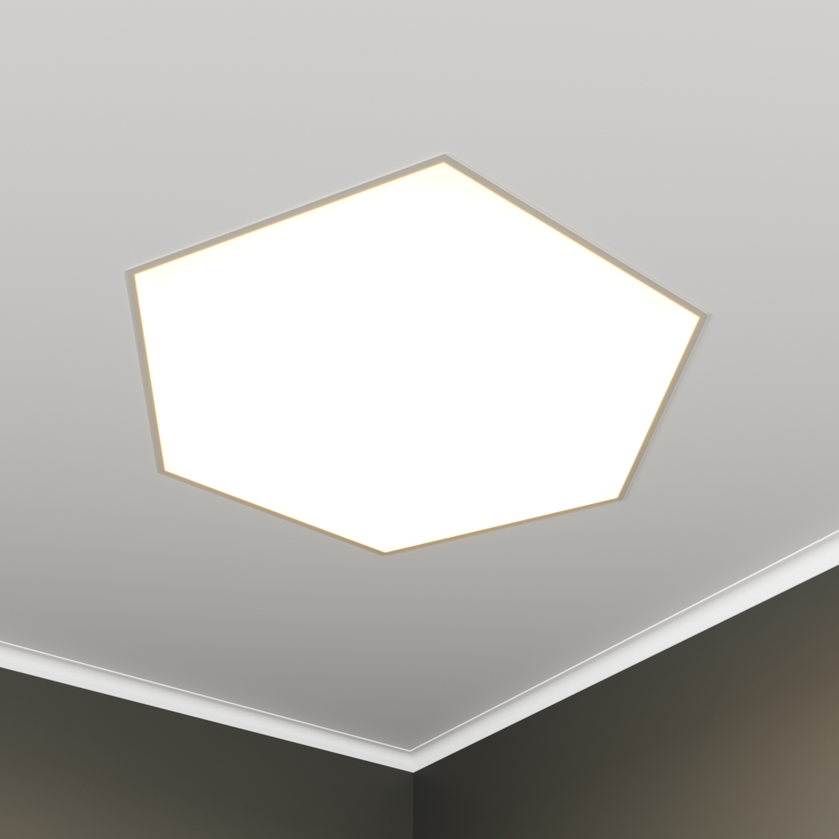 Светильник светодиодный RVE-LBX-HEXA-630-V (Шестиугольник 630х550х100мм 35Вт встраиваемый 4000K Белый)