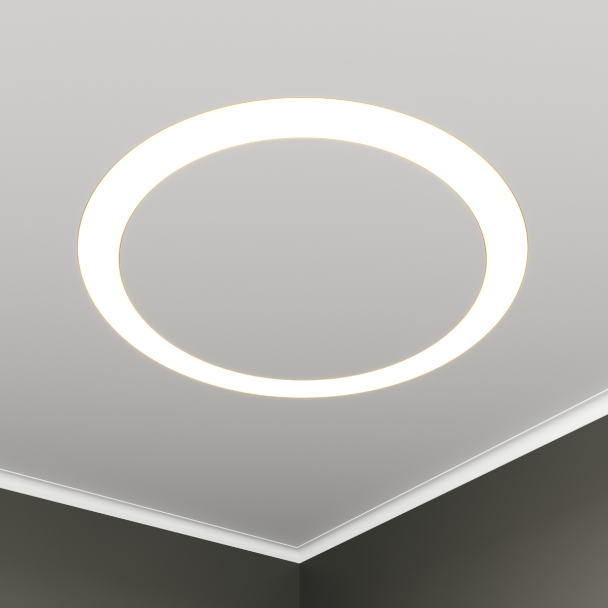 Светильник светодиодный RVE-LBX-HOLE-RING-1996-VG (Кольцо 1996х1996х110мм S80мм 150Вт встраиваемый под шпаклевку 4000K Белый)