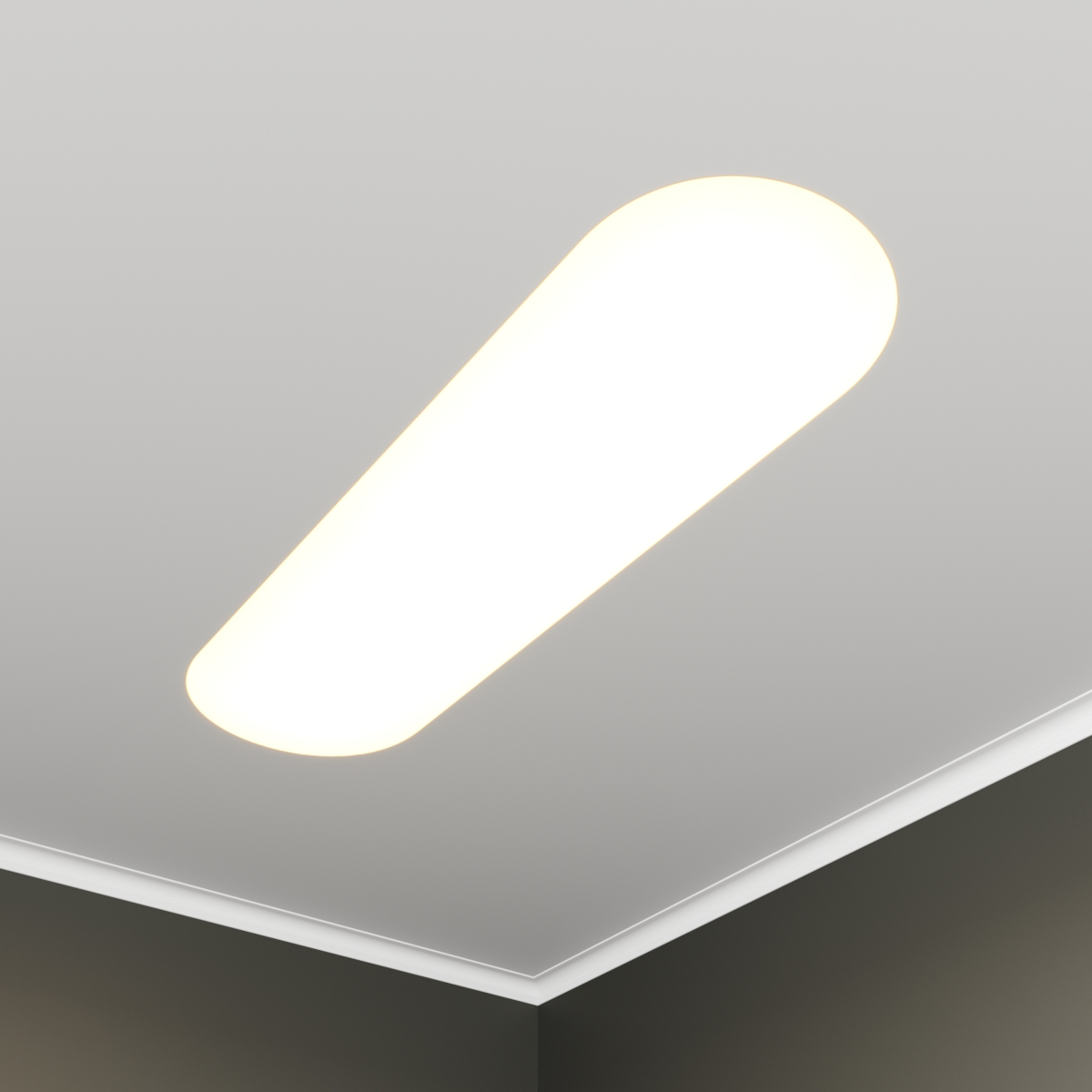 Светильник светодиодный RVE-LBX-LARGO-S-2446-VG (Овал 2446х209х110мм 59Вт встраиваемый под шпаклевку 4000K Белый)