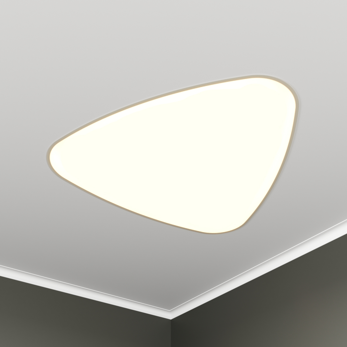 Светильник светодиодный RVE-LBX-LITUS-830-V (Треугольник Рело закругленный 830х790х100мм 66Вт встраиваемый 4000K Белый)