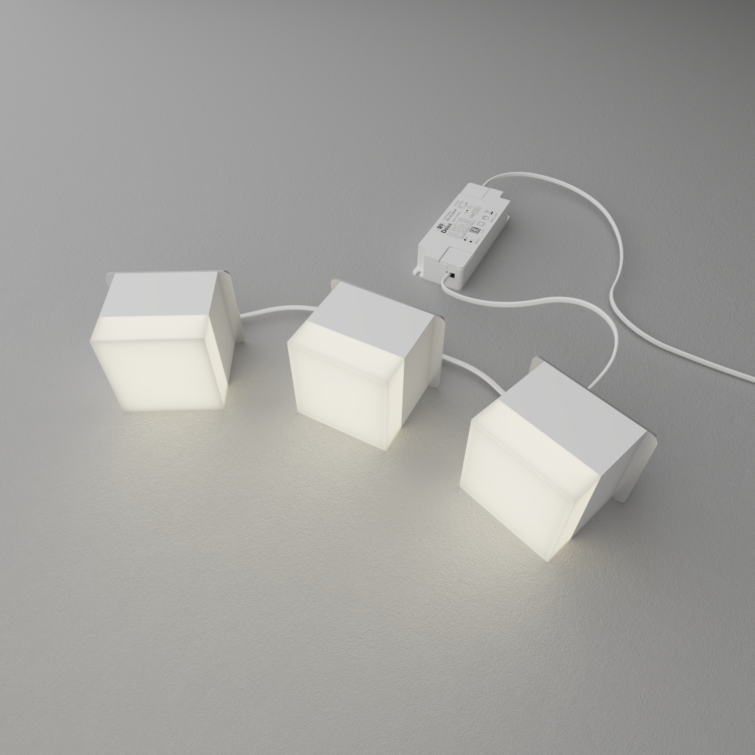 Светильник светодиодный RVE-LBX-LUMO20-PLAZA7510-1-GR (Квадрат Грильято 1шт 65х65х60мм 5,5Вт встраиваемый 4000K Белый)