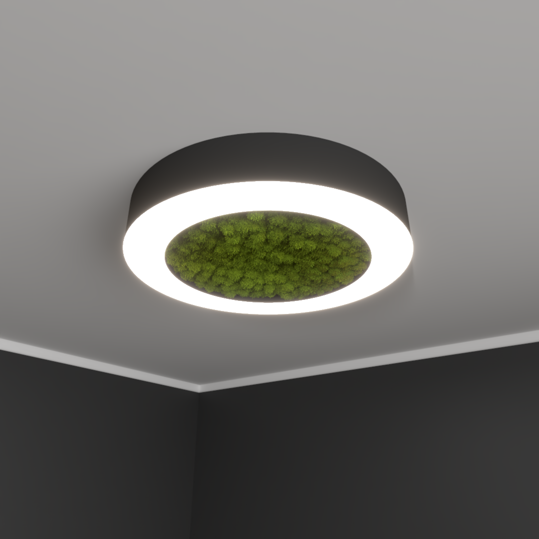 Светильник светодиодный RVE-LBX-MOSS-RING-1800-N (Кольцо 1800х1800х100мм S80мм 136Вт Накладной 4000К Белый)