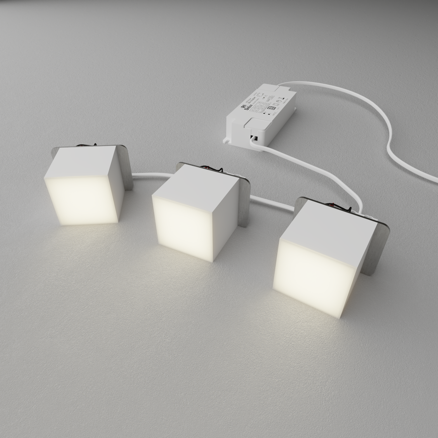 Светильник светодиодный RVE-LBX-PLAZA-5010-6-GR (Квадрат Грильято 6шт 40х40х40 мм 14Вт встраиваемый 4000K Белый)