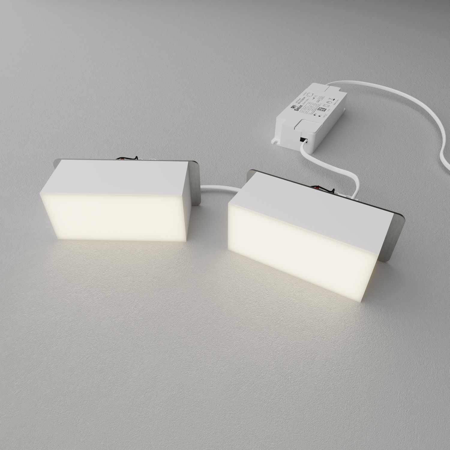 Светильник светодиодный RVE-LBX-PLAZA-5010010-2-GR (Прямоугольник Грильято 2шт 40х90х40мм 14Вт встраиваемый 4000K Белый)