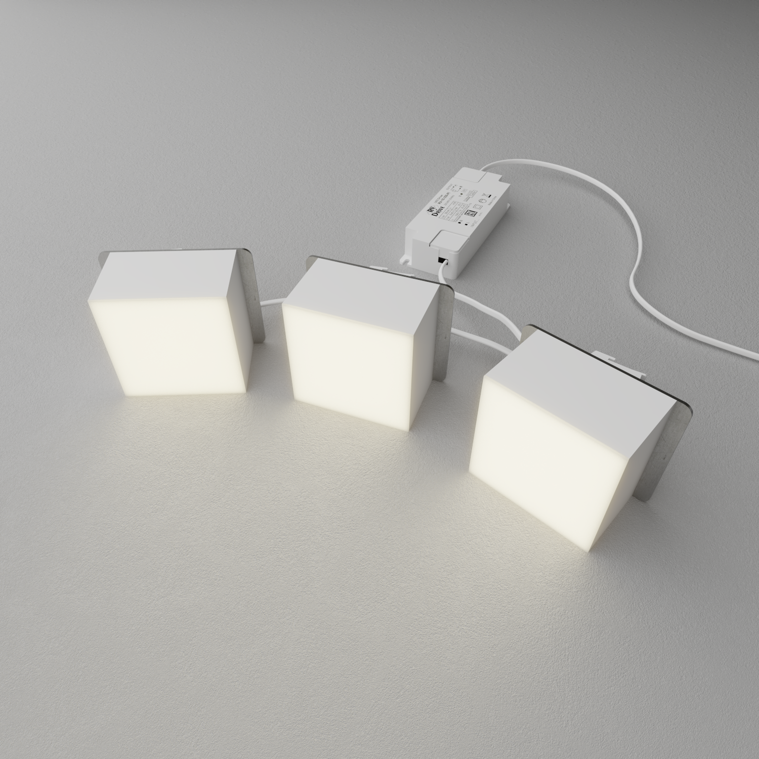 Светильник светодиодный RVE-LBX-PLAZA-7510-3-GR (Квадрат Грильято 3шт 65х65х40мм 14Вт встраиваемый 4000K Белый)