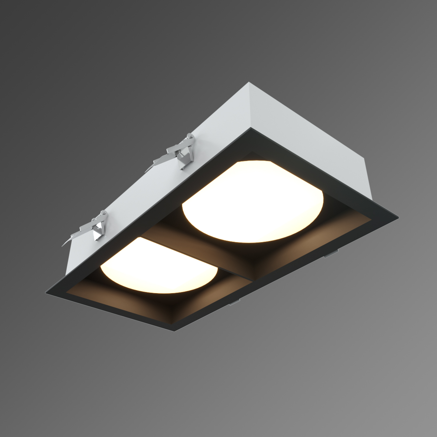 Светильник светодиодный RVE-LBX-SENSO-2X-190x365-V (Карданник 190х365х67мм 18Вт Встраиваемый 4000K белый)