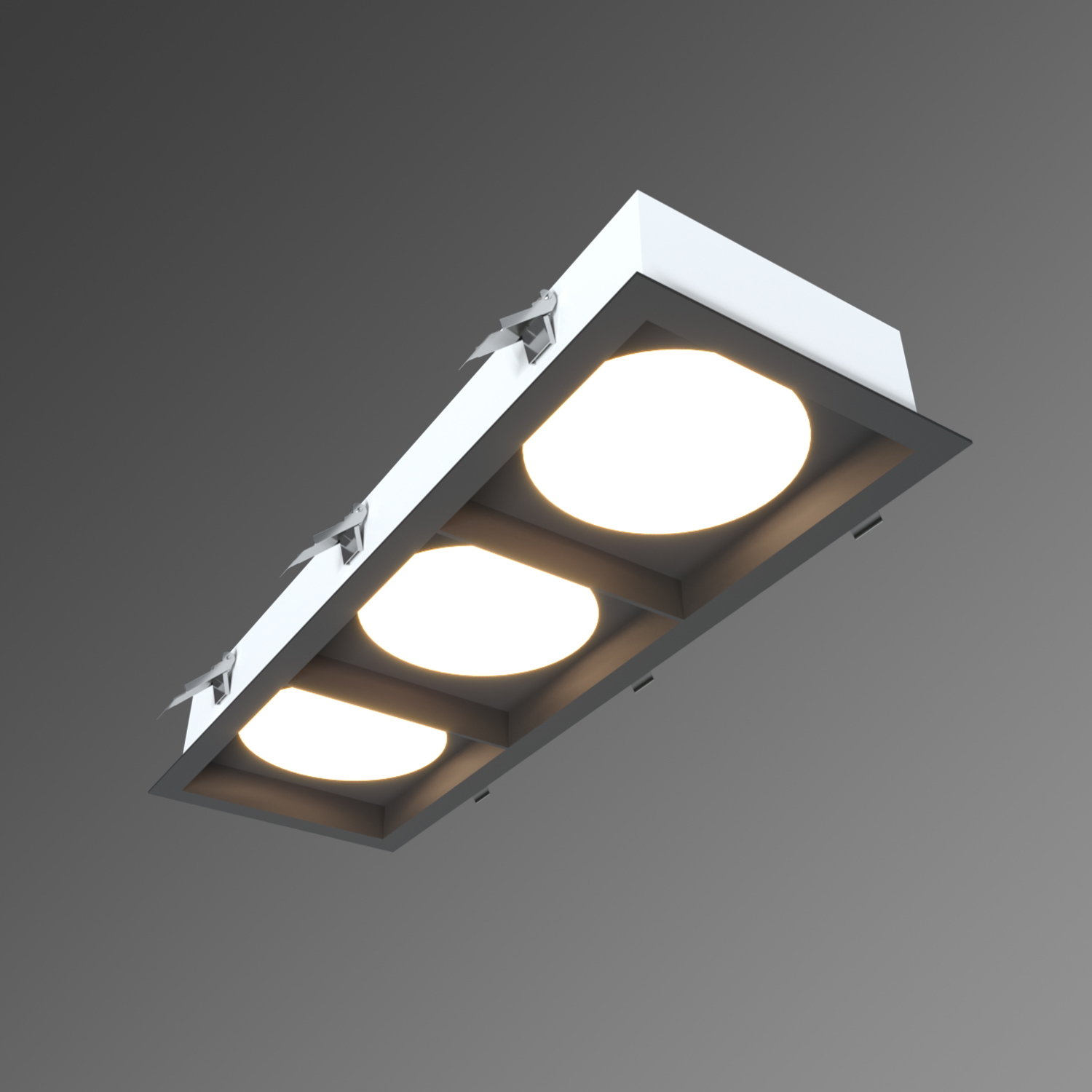 Светильник светодиодный RVE-LBX-SENSO-3X-190x540-V (Карданник 190х540х67мм 26Вт Встраиваемый 4000K белый)