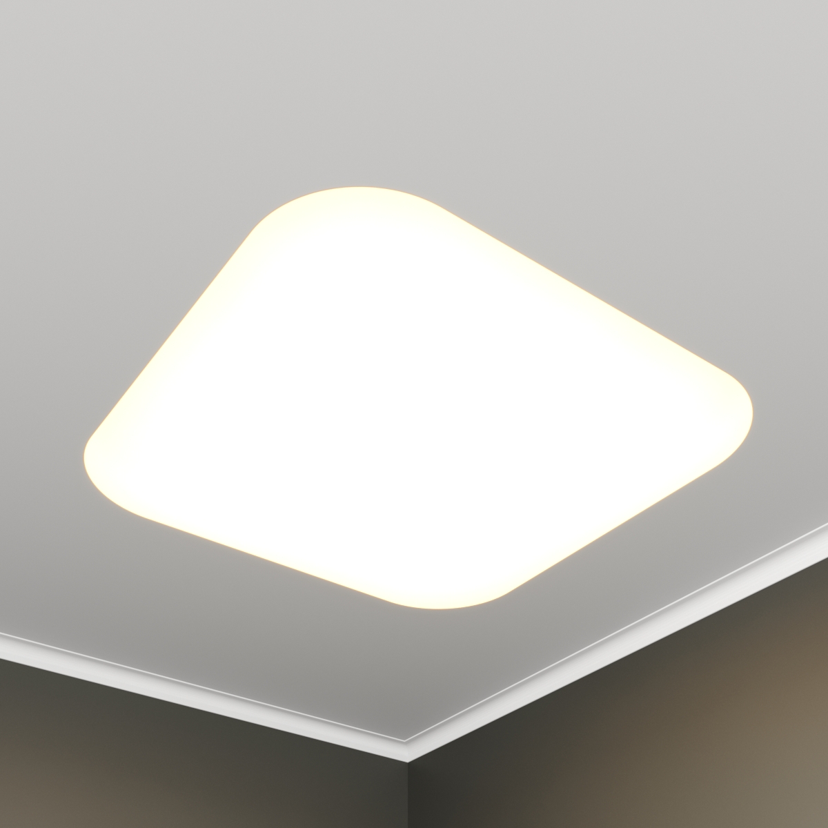 Светильник светодиодный RVE-LBX-BOX-SOFT-746-VG (Квадрат закругленный 746х746х110мм 74Вт встраиваемый под шпаклевку 4000K Белый)