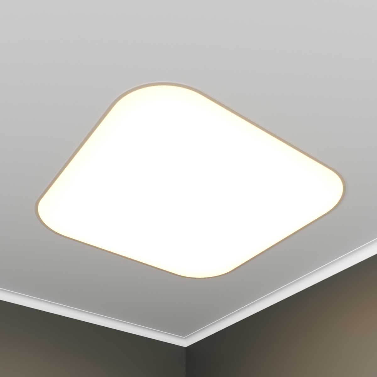 Светильник светодиодный RVE-LBX-BOX-SOFT-830-V (Квадрат закругленный 830х830х100мм 95Вт встраиваемый 4000K Белый)