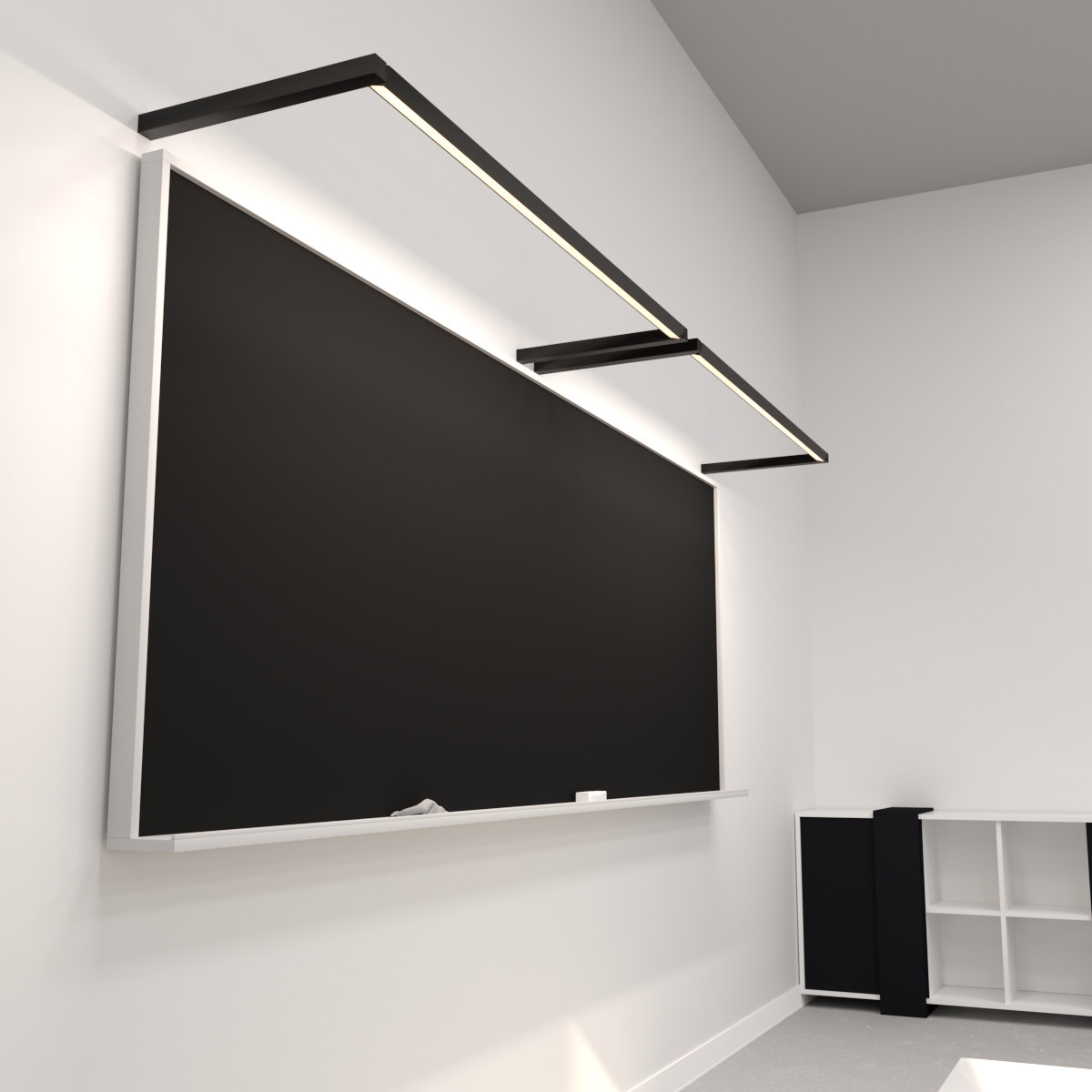 Светильник светодиодный RVE-PLS3535-PRIMELINE-1000-K (Линейный 1000х35x35мм 23Вт на кронштейне 500мм 4000K черный)