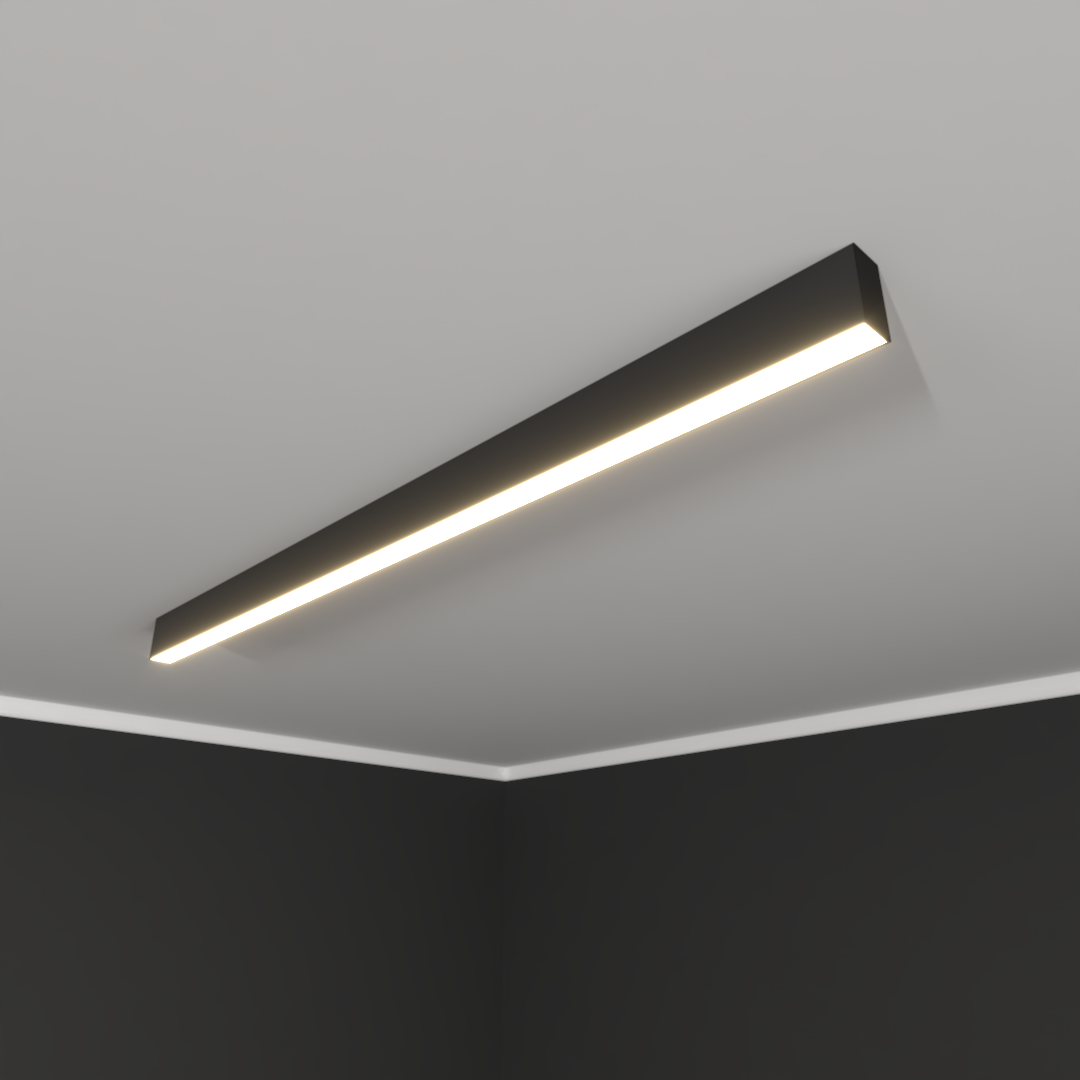 Светильник светодиодный RVE-PLS3567-1948-N (Линейный 1948x35х67мм 52Вт накладной 4000К Серый RAL9006 МУАР)