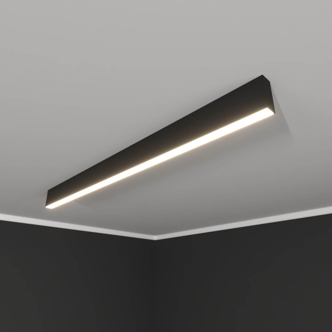 Светильник светодиодный RVE-PLS3590-1468-N (Линейный 1468x35х90мм 39Вт накладной 4000К Серый RAL9006 МУАР)