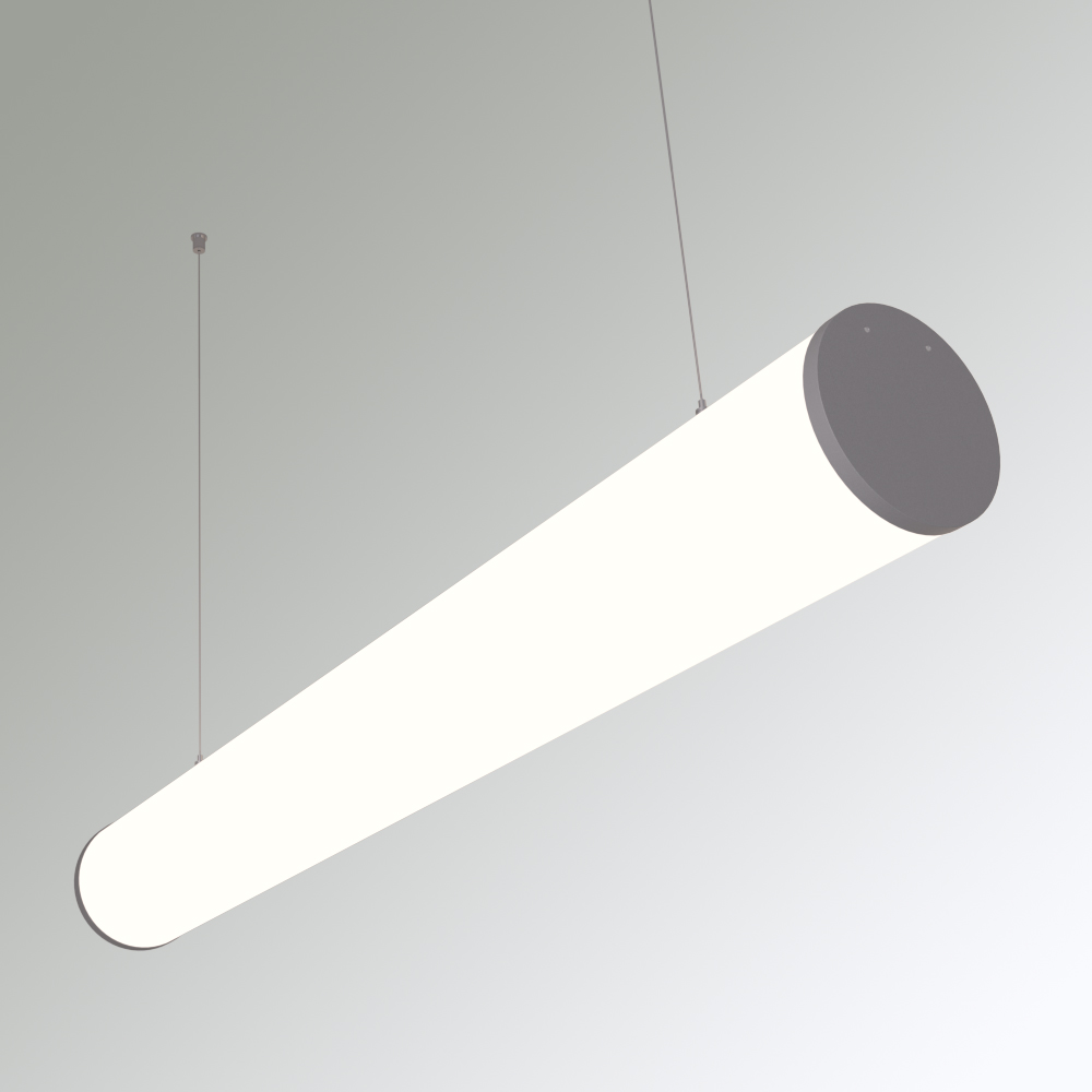 Светильник светодиодный RVE-PLSD120-1460-P (Линейный 1460хD120мм 78Вт Подвесной 4000К Серый RAL9006 МУАР) светильник