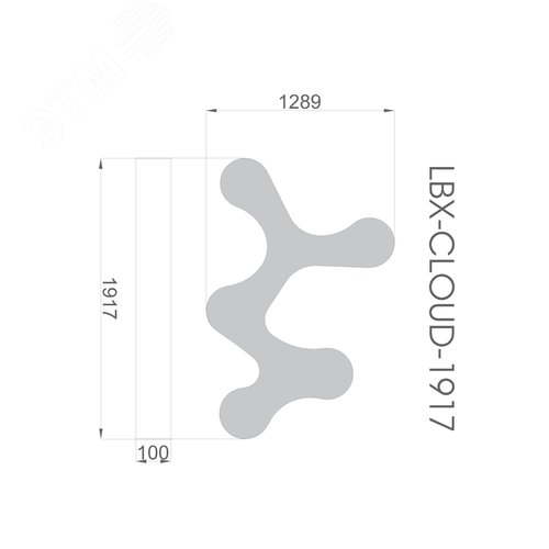 Светильник светодиодный RVE-LBX-CLOUD-1032-P (Облако 1032х346х100мм 41Вт Подвесной 4000К Белый) светильник - фото 27