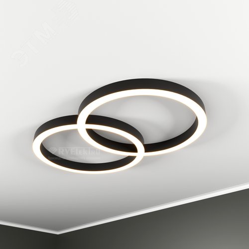 Светильник светодиодный RVE-LBX-CHAIN-2X-1788-N (Цепь из двух колец 1788х1100х70 мм 164 Вт Накладной 4000К Белый) - фото 1