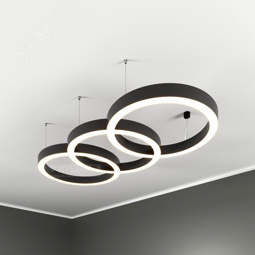 Светильник светодиодный RVE-LBX-CHAIN-3X-2025-P (Цепь из трех колец 2025х900х70мм 198Вт Подвесной 4000К Белый) - фото 1