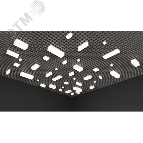 Светильник светодиодный RVE-LBX-LUMO20-PLAZA5010-3-GR (Квадрат Грильято 3шт 40х40х60мм 8Вт встраиваемый 4000K Белый) - фото 3